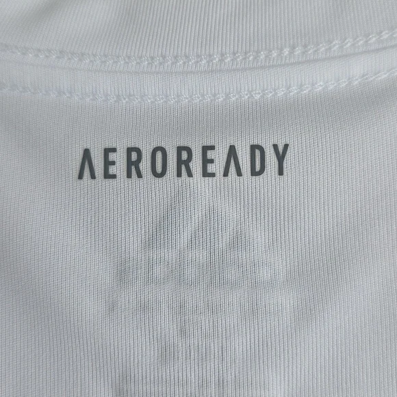 NWT Adidas Boys Performance Logo Tee White Size L (14/16) - Picture 8 of 9